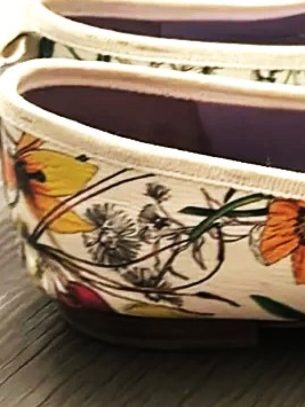 RARE Gucci flora LOGO ballet flats floral 39 or US 8.5 vintage - Picture 6 of 13